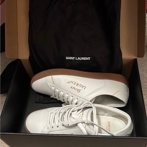 - Saint Laurent court classic white embroidered sneakers 37 sold out everywhere